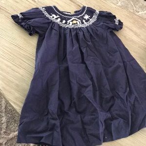 Rosalina Manger Scene Christmas Smocked Dress